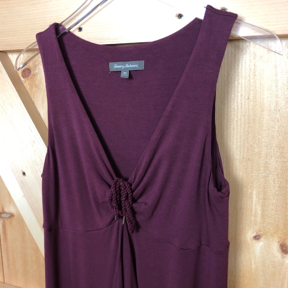 tommy bahama | burgundy vneck faux wrap dress - Picture 4 of 5